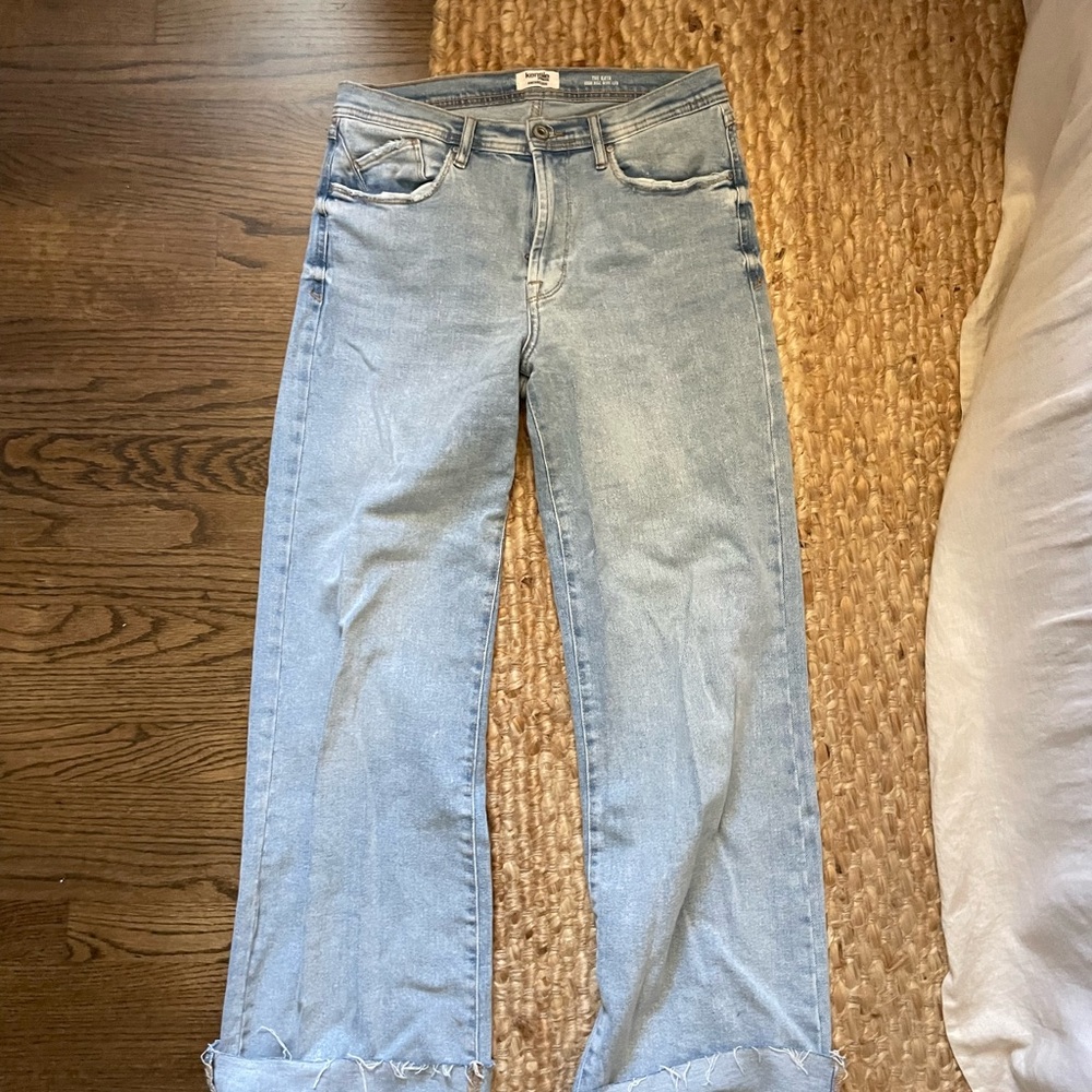 Women's Light Blue High Rise Wide Leg Jeans